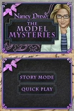 Nancy Drew - The Model Mysteries (USA) screen shot title